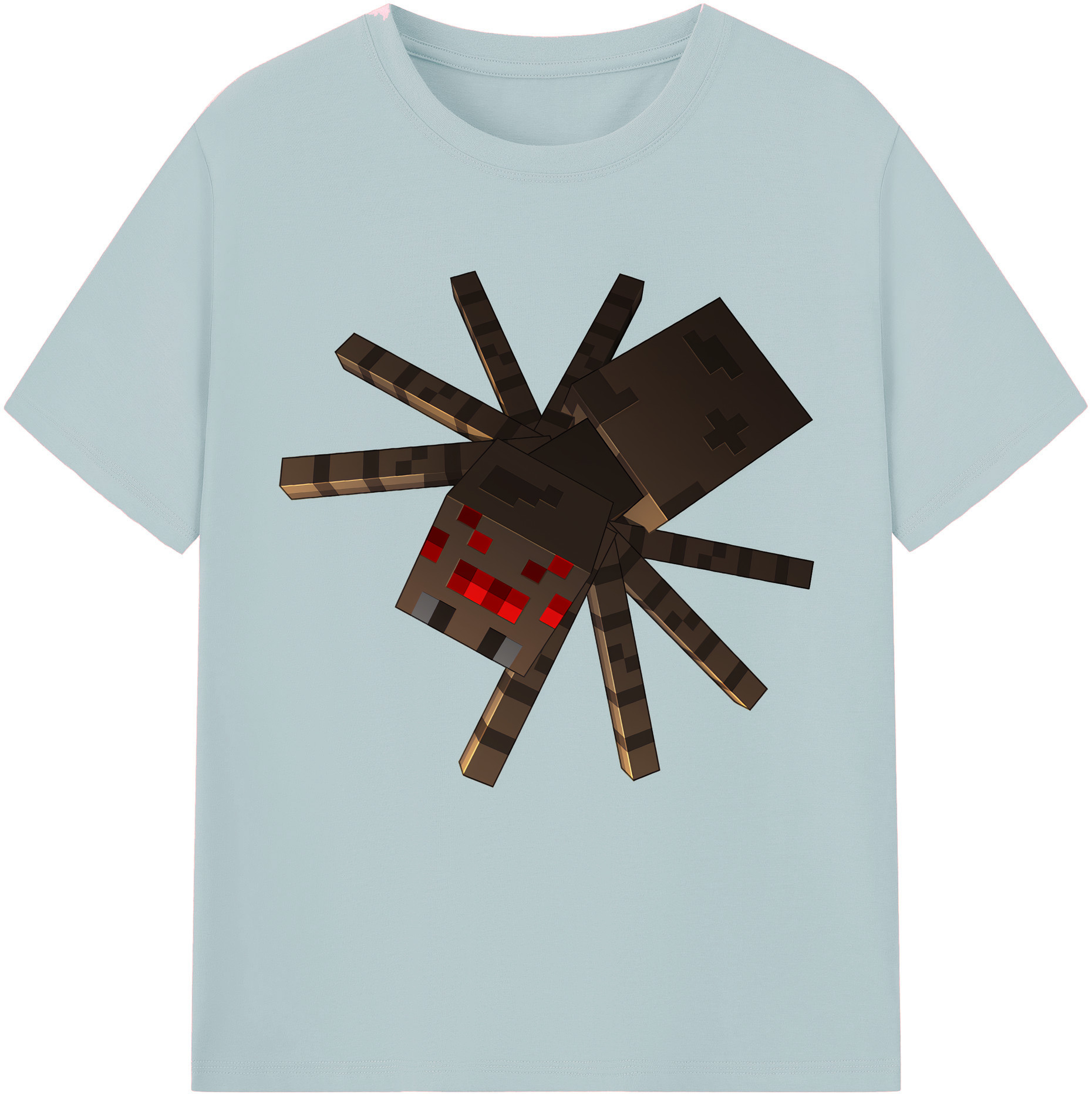 （画像用） マインクラフト ブロックの世界 Minecraft MC Block world 綿100％半袖Tシャツ（フロントプリント）